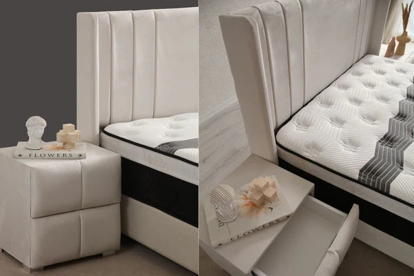 Lit coffre alma velours