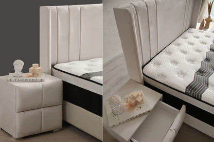 Lit coffre alma velours