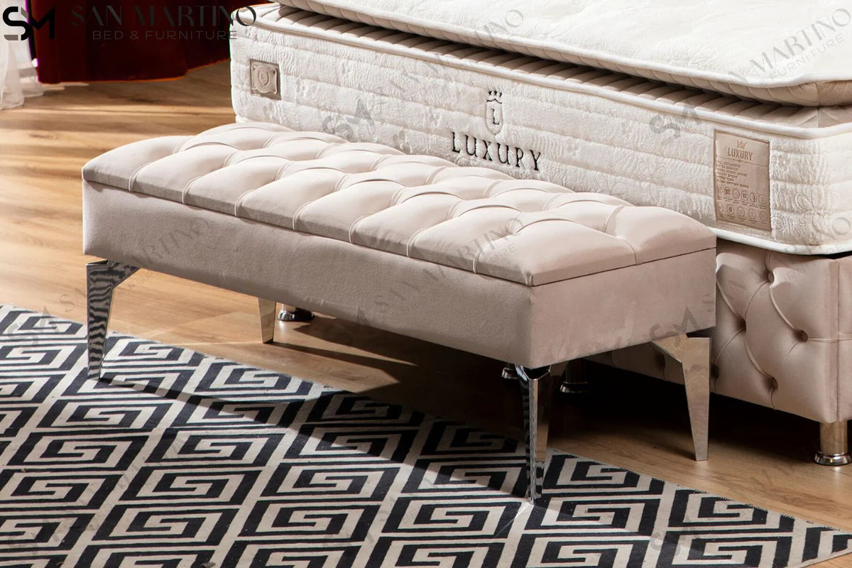 Banquette capitonné velours