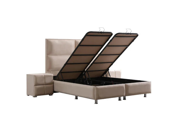 Lit coffre sidney velours