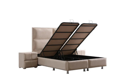 Lit coffre sidney velours