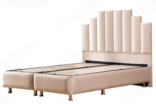 Lit coffre natura velours