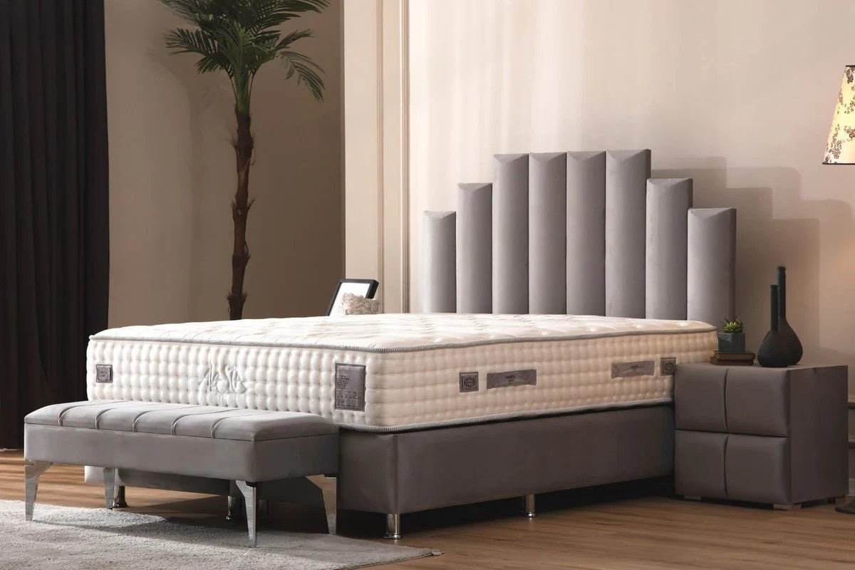 Lit coffre natura velours