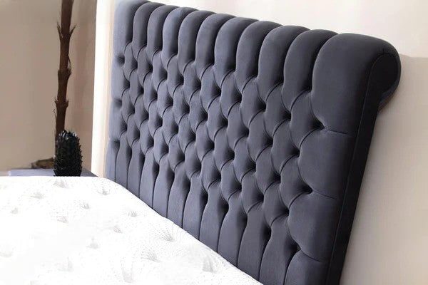 Lit coffre luna velours