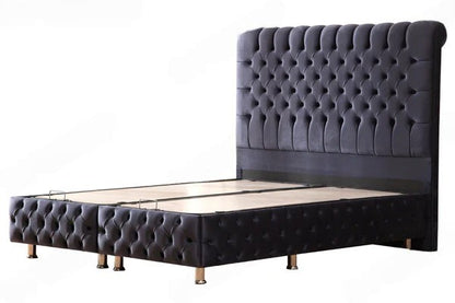 Lit coffre luna velours