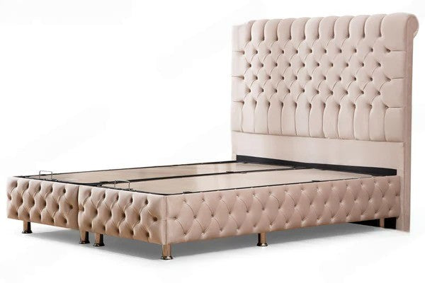 Lit coffre luna velours