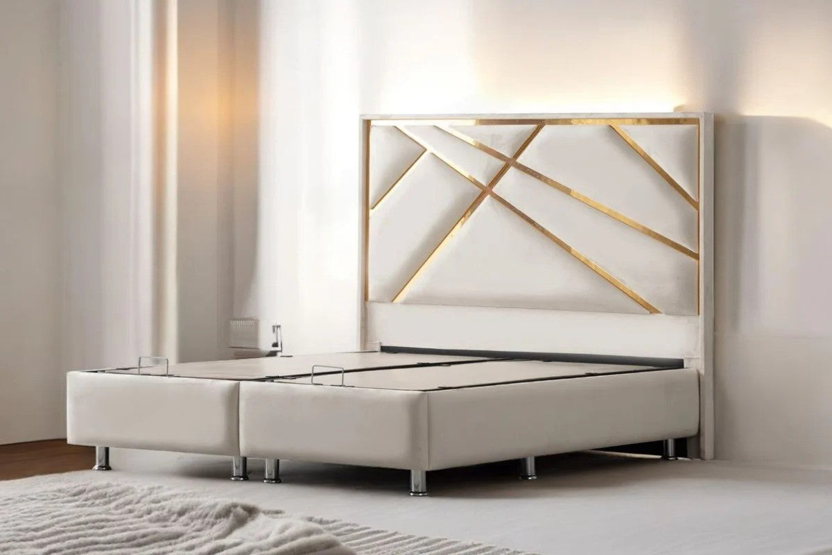 Lit coffre parma velours