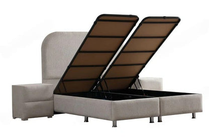 Lit coffre jade chenille