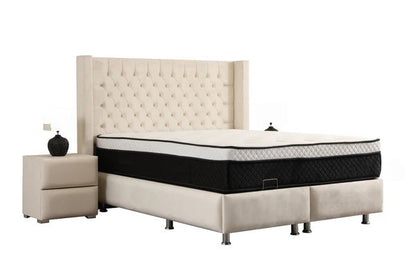 Lit coffre bianca velours