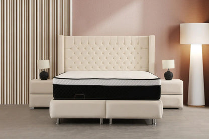 Lit coffre bianca velours