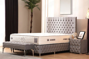 Lit coffre lagos velours