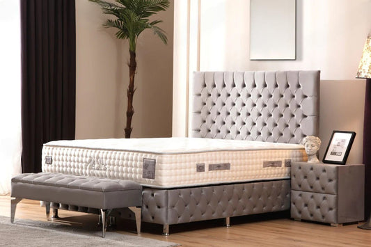 Lit coffre lagos velours