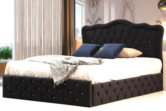 Cadre de lit venise velours strass