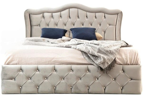 Cadre de lit venise velours strass