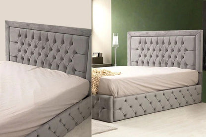 Cadre de lit roma velours