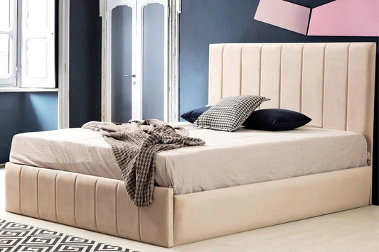 Cadre de lit polo velours