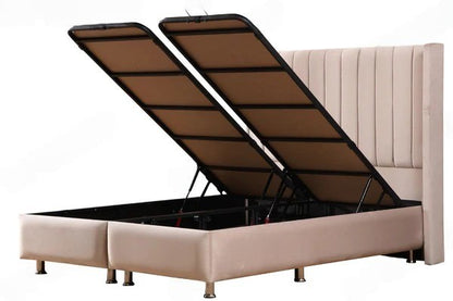 Lit coffre tokyo velours